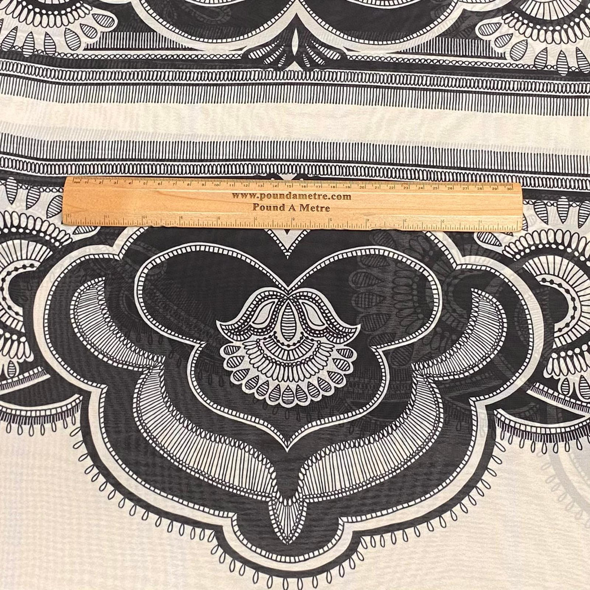 Pound A Metre 3 Metres Luxury Printed Chiffon- 55" Wide - (Paisley)