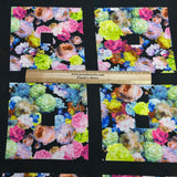 Pound A Metre 3 Metres Luxury Printed Chiffon- 55" Wide- (Patch Garden)