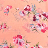 Pound A Metre 3 Metres Luxury Printed Chiffon- 55" Wide- (Peach Flower)