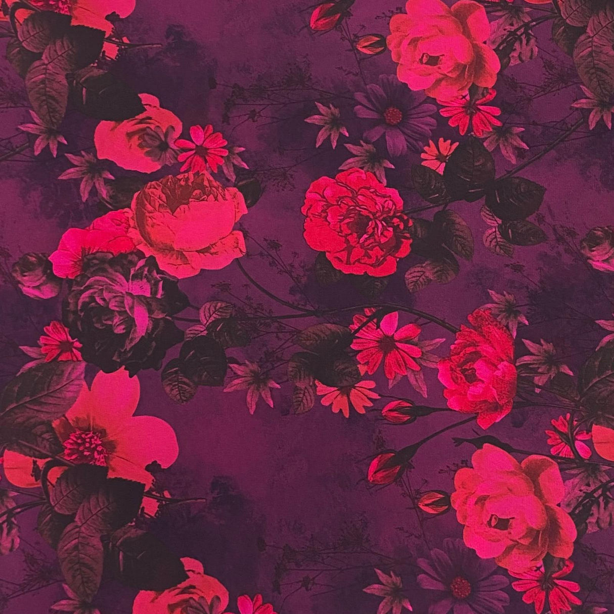 Pound A Metre 3 Metres Luxury Printed Chiffon- 55" Wide - (Wine)