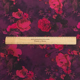 Pound A Metre 3 Metres Luxury Printed Chiffon- 55" Wide - (Wine)