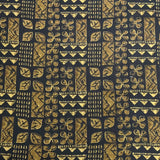 Pound A Metre 3 Metres Luxury Printed Cotton – 36" Wide- (Black & Gold)