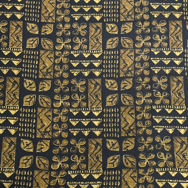 Pound A Metre 3 Metres Luxury Printed Cotton – 36" Wide- (Black & Gold)