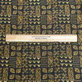 Pound A Metre 3 Metres Luxury Printed Cotton – 36" Wide- (Black & Gold)