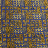 Pound A Metre 3 Metres Luxury Printed Cotton – 36" Wide- (Blue & Gold)