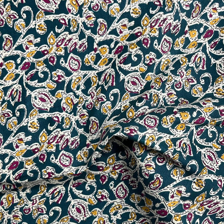 Pound A Metre 3 Metres Luxury Printed Cotton – 36" Wide- (Bottle Green)