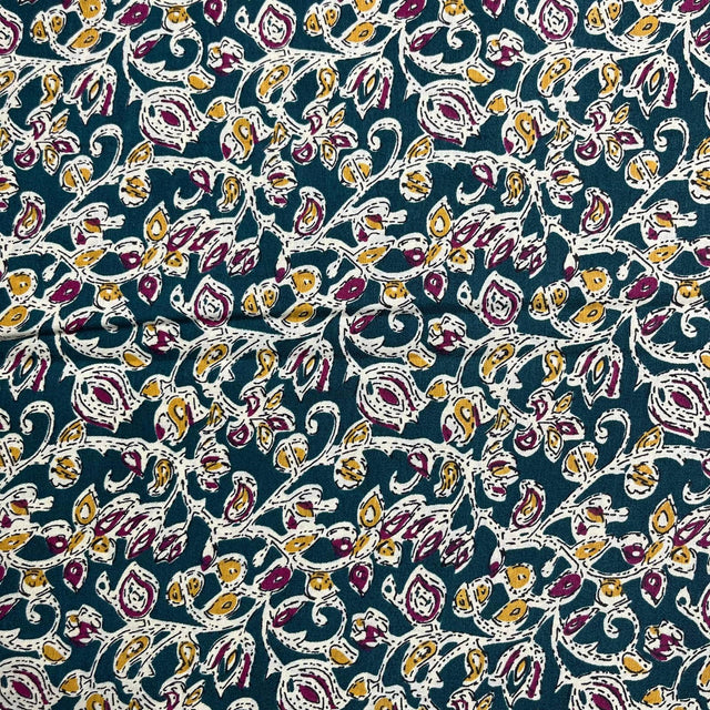 Pound A Metre 3 Metres Luxury Printed Cotton – 36" Wide- (Bottle Green)
