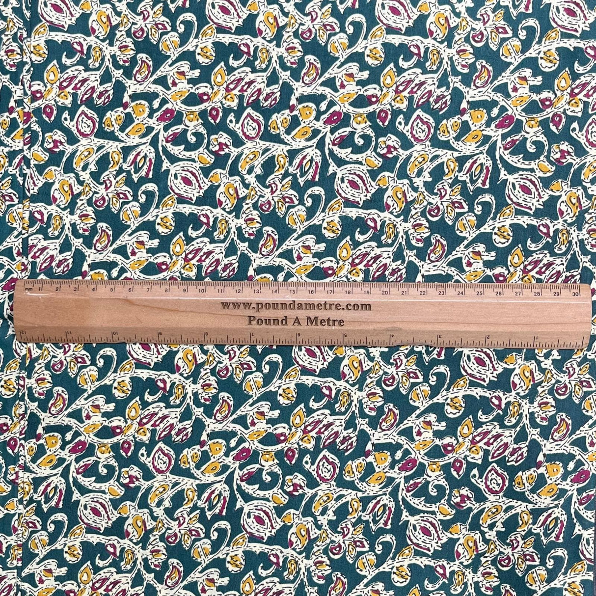 Pound A Metre 3 Metres Luxury Printed Cotton – 36" Wide- (Bottle Green)