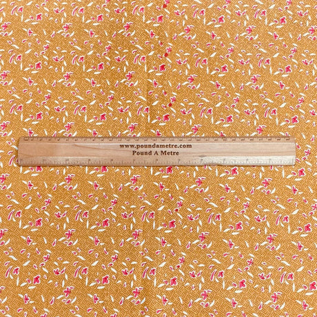 Pound A Metre 3 Metres Luxury Printed Cotton – 36" Wide- (Brown & Red)