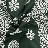 Pound A Metre 3 Metres Luxury Printed Cotton – 36" Wide- (Dark Green)