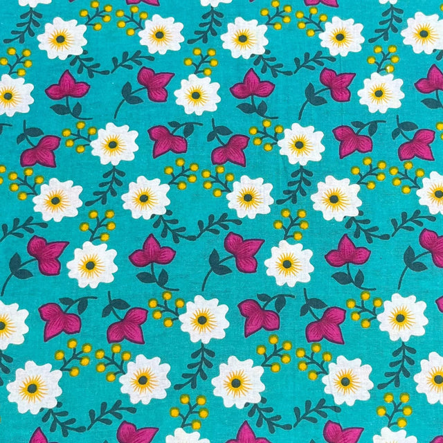 Pound A Metre 3 Metres Luxury Printed Cotton – 36" Wide- (Flower Pot)