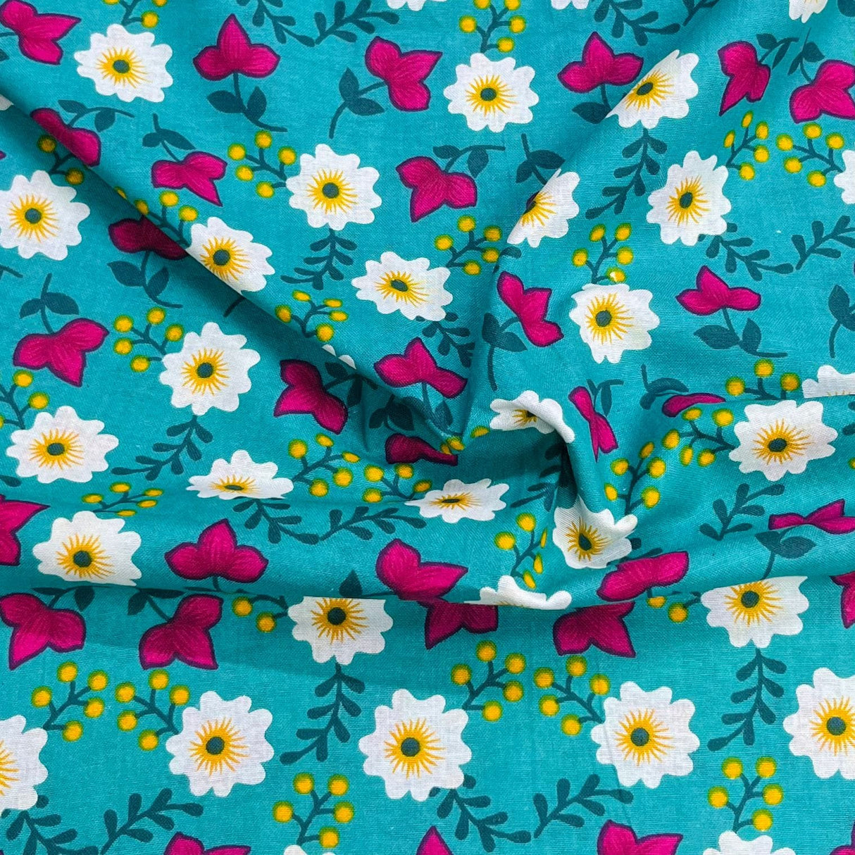 Pound A Metre 3 Metres Luxury Printed Cotton – 36" Wide- (Flower Pot)