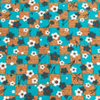 Pound A Metre 3 Metres Luxury Printed Cotton – 36" Wide- (Green & Brown Flower)