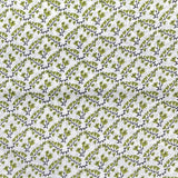 Pound A Metre 3 Metres Luxury Printed Cotton – 36" Wide- (Green & White)