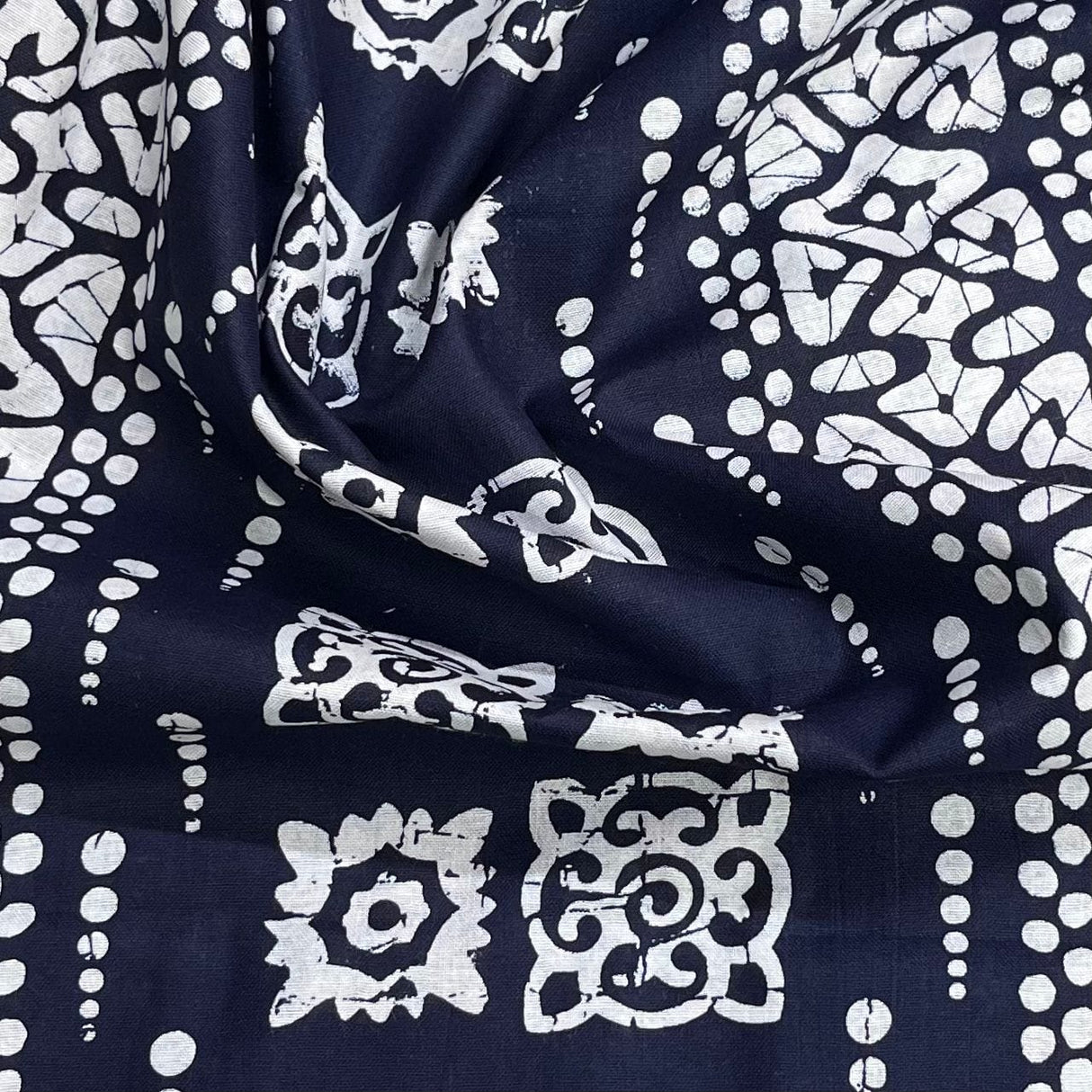 Pound A Metre 3 Metres Luxury Printed Cotton – 36" Wide- (Navy)