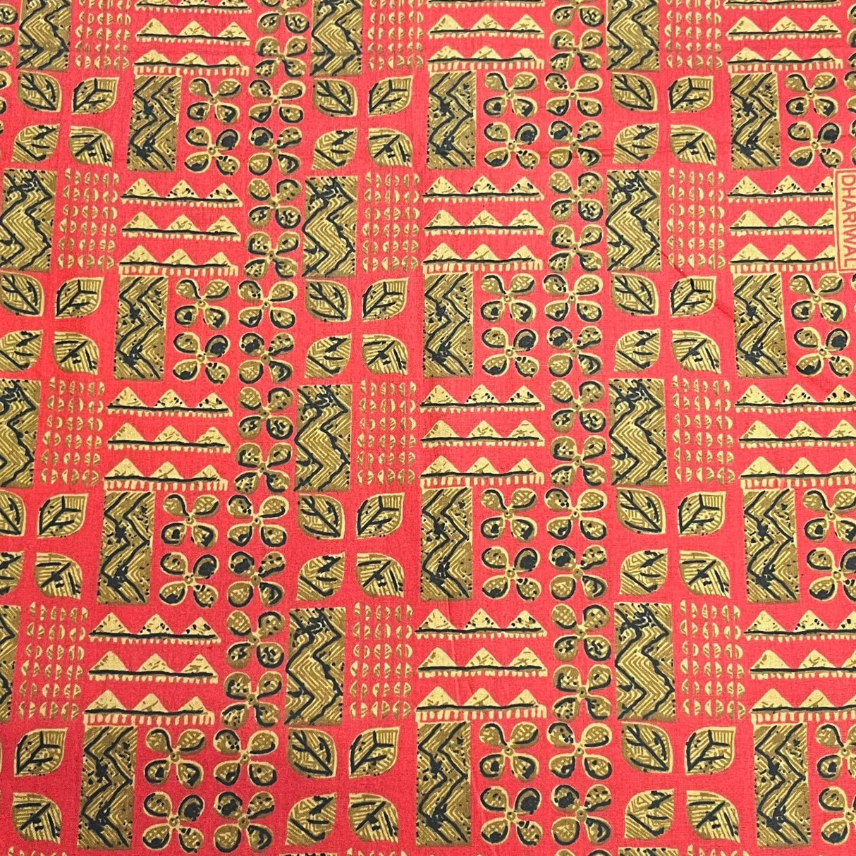 Pound A Metre 3 Metres Luxury Printed Cotton – 36" Wide- (Orange & Gold)