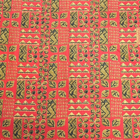 Pound A Metre 3 Metres Luxury Printed Cotton – 36" Wide- (Orange & Gold)