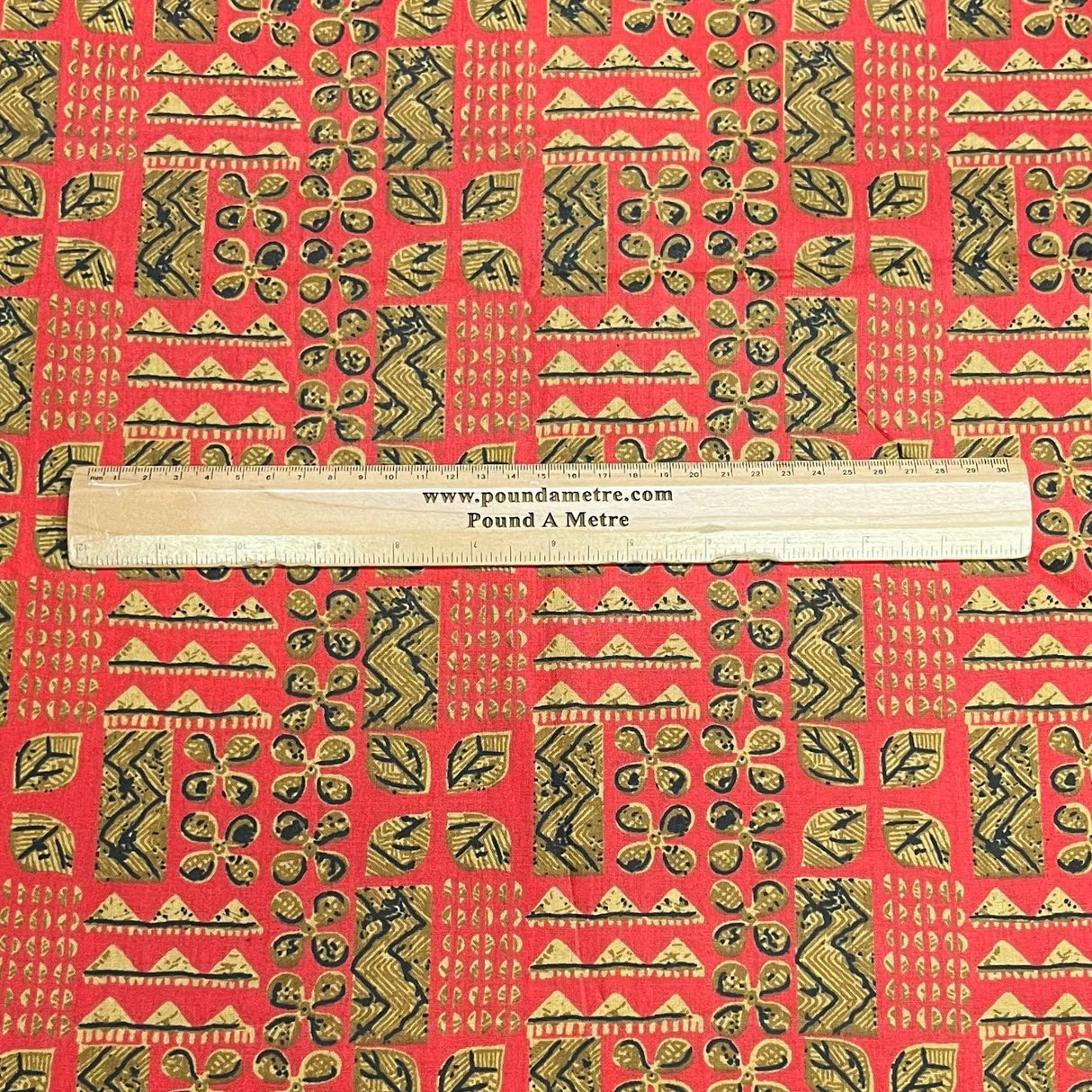 Pound A Metre 3 Metres Luxury Printed Cotton – 36" Wide- (Orange & Gold)