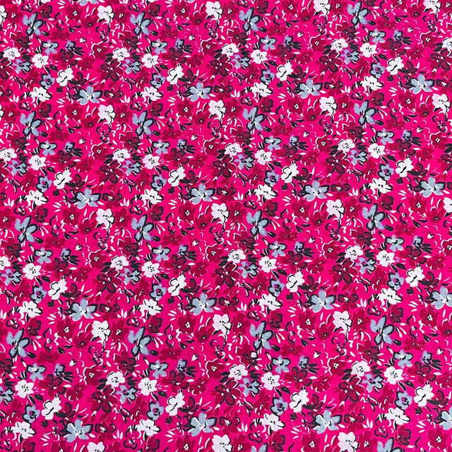 Pound A Metre 3 Metres Luxury Printed Cotton – 36" Wide- (Pink Flowers)