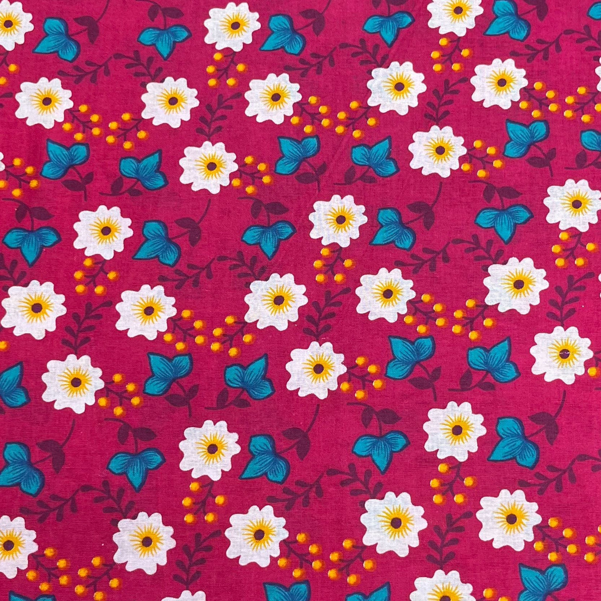 Pound A Metre 3 Metres Luxury Printed Cotton – 36" Wide- (Red Flower)