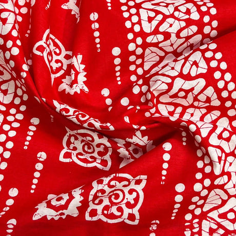 Pound A Metre 3 Metres Luxury Printed Cotton – 36" Wide- (Red)