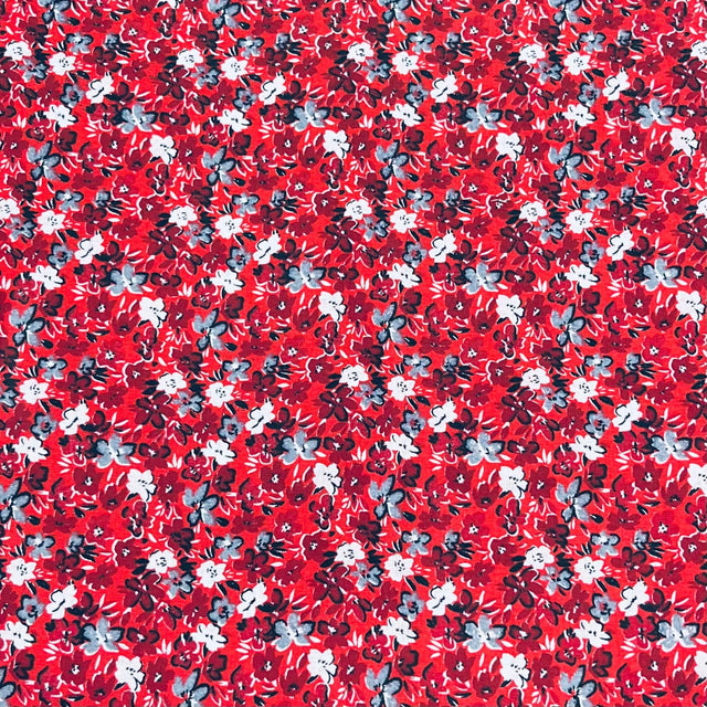 Pound A Metre 3 Metres Luxury Printed Cotton – 36" Wide- (Red Small Flower)