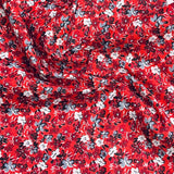 Pound A Metre 3 Metres Luxury Printed Cotton – 36" Wide- (Red Small Flower)