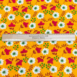 Pound A Metre 3 Metres Luxury Printed Cotton – 36" Wide- (Yellow Flower)