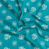 Pound A Metre 3 Metres Luxury Printed Cotton – 42" Wide- (Aqua)