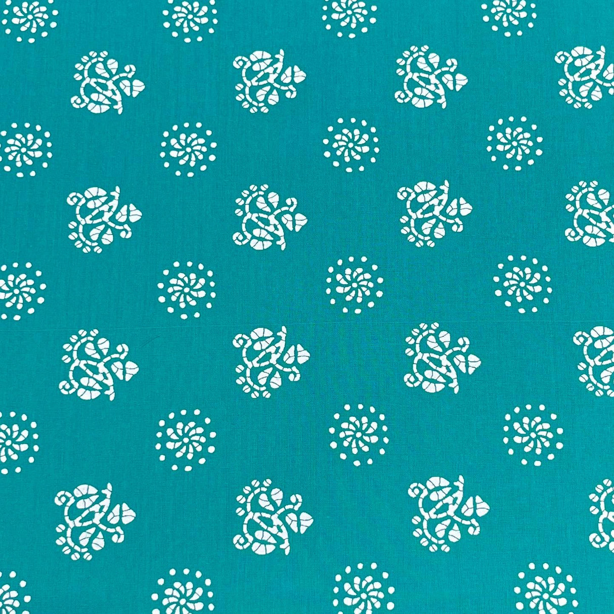 Pound A Metre 3 Metres Luxury Printed Cotton – 42" Wide- (Aqua)