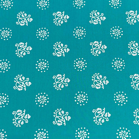 Pound A Metre 3 Metres Luxury Printed Cotton – 42" Wide- (Aqua)