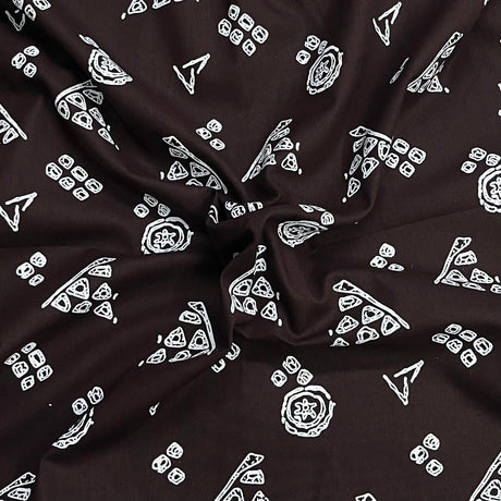 Pound A Metre 3 Metres Luxury Printed Cotton – 42" Wide- (Brown)