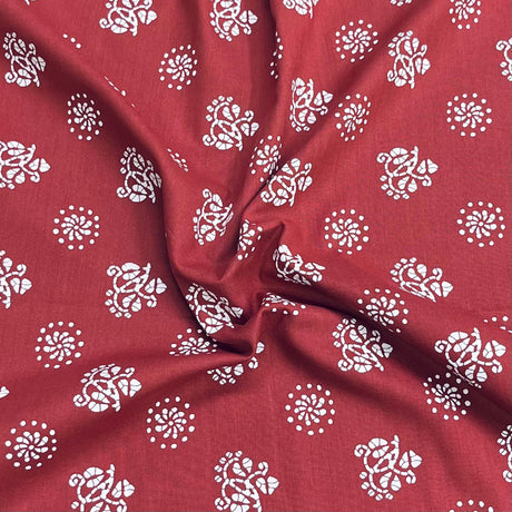 Pound A Metre 3 Metres Luxury Printed Cotton – 42" Wide- (Coral)