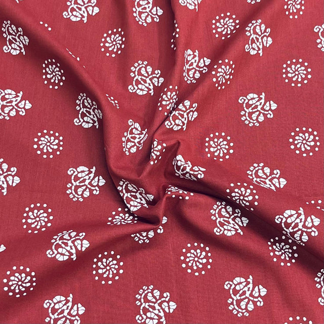 Pound A Metre 3 Metres Luxury Printed Cotton – 42" Wide- (Coral)