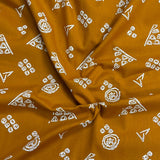 Pound A Metre 3 Metres Luxury Printed Cotton – 42" Wide- (Mustard)