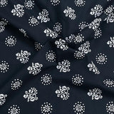 Pound A Metre 3 Metres Luxury Printed Cotton – 42" Wide- (Navy)