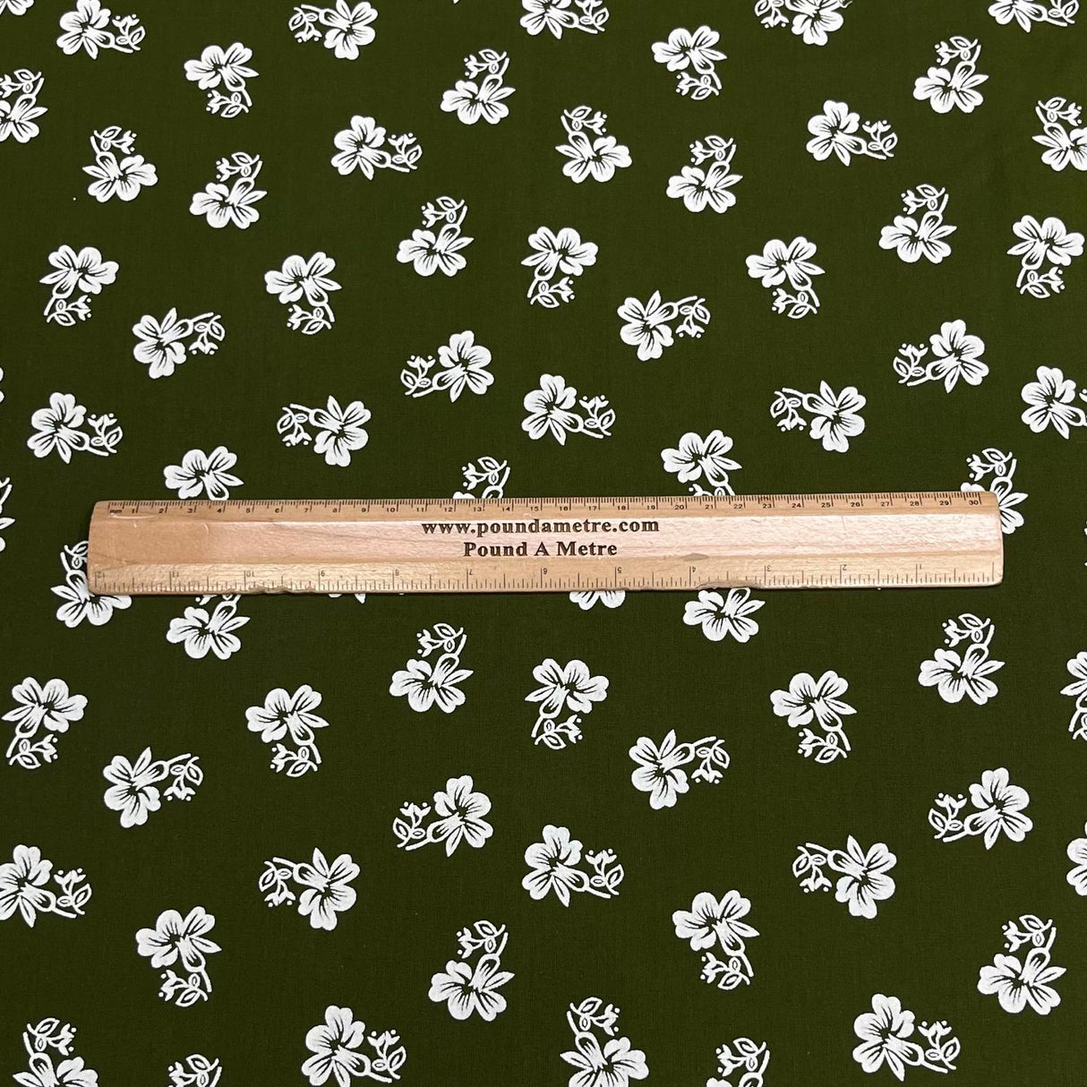 Pound A Metre 3 Metres Luxury Printed Cotton – 42" Wide- (Olive)