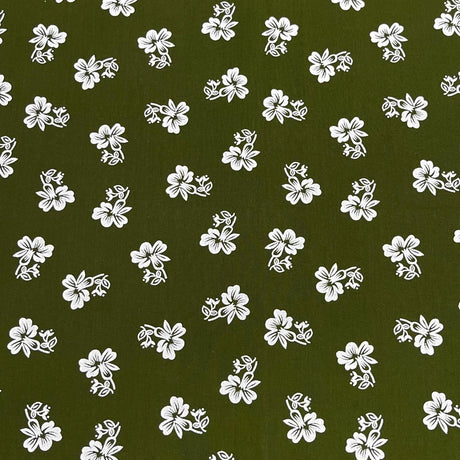 Pound A Metre 3 Metres Luxury Printed Cotton – 42" Wide- (Olive)