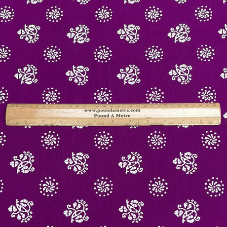 Pound A Metre 3 Metres Luxury Printed Cotton – 42" Wide- (Purple)