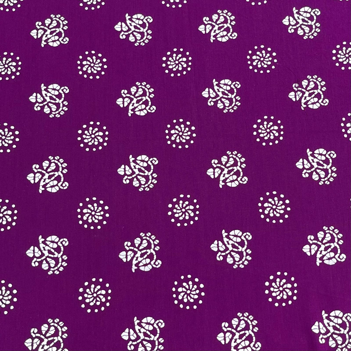 Pound A Metre 3 Metres Luxury Printed Cotton – 42" Wide- (Purple)