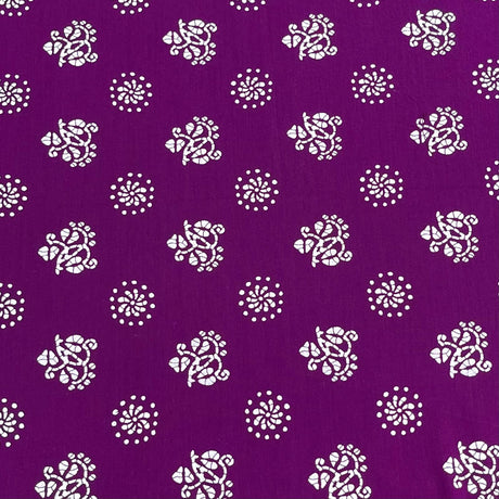 Pound A Metre 3 Metres Luxury Printed Cotton – 42" Wide- (Purple)