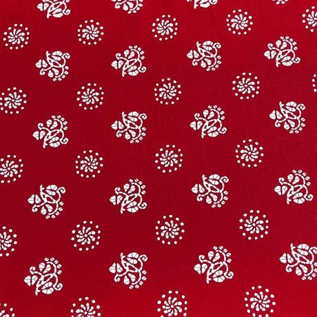 Pound A Metre 3 Metres Luxury Printed Cotton – 42" Wide- (Red)