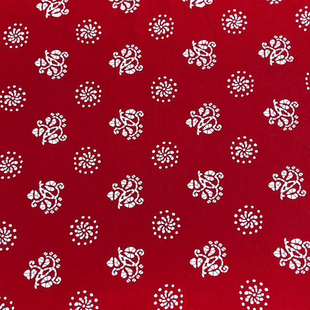 Pound A Metre 3 Metres Luxury Printed Cotton – 42" Wide- (Red)