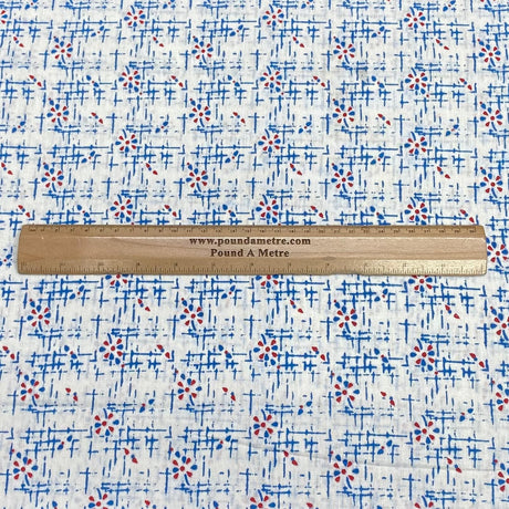 Pound A Metre 3 Metres Luxury Printed Cotton Lawn – 45" Wide- (Navy) (EOL)
