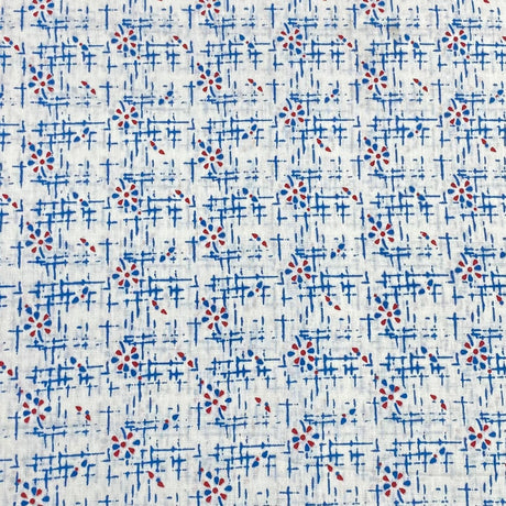 Pound A Metre 3 Metres Luxury Printed Cotton Lawn – 45" Wide- (Navy) (EOL)