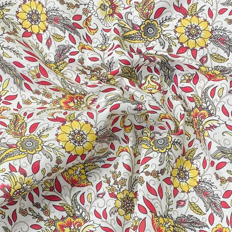 Pound A Metre 3 Metres Luxury Printed Cotton Lawn – 45" Wide- (Wine) (EOL)
