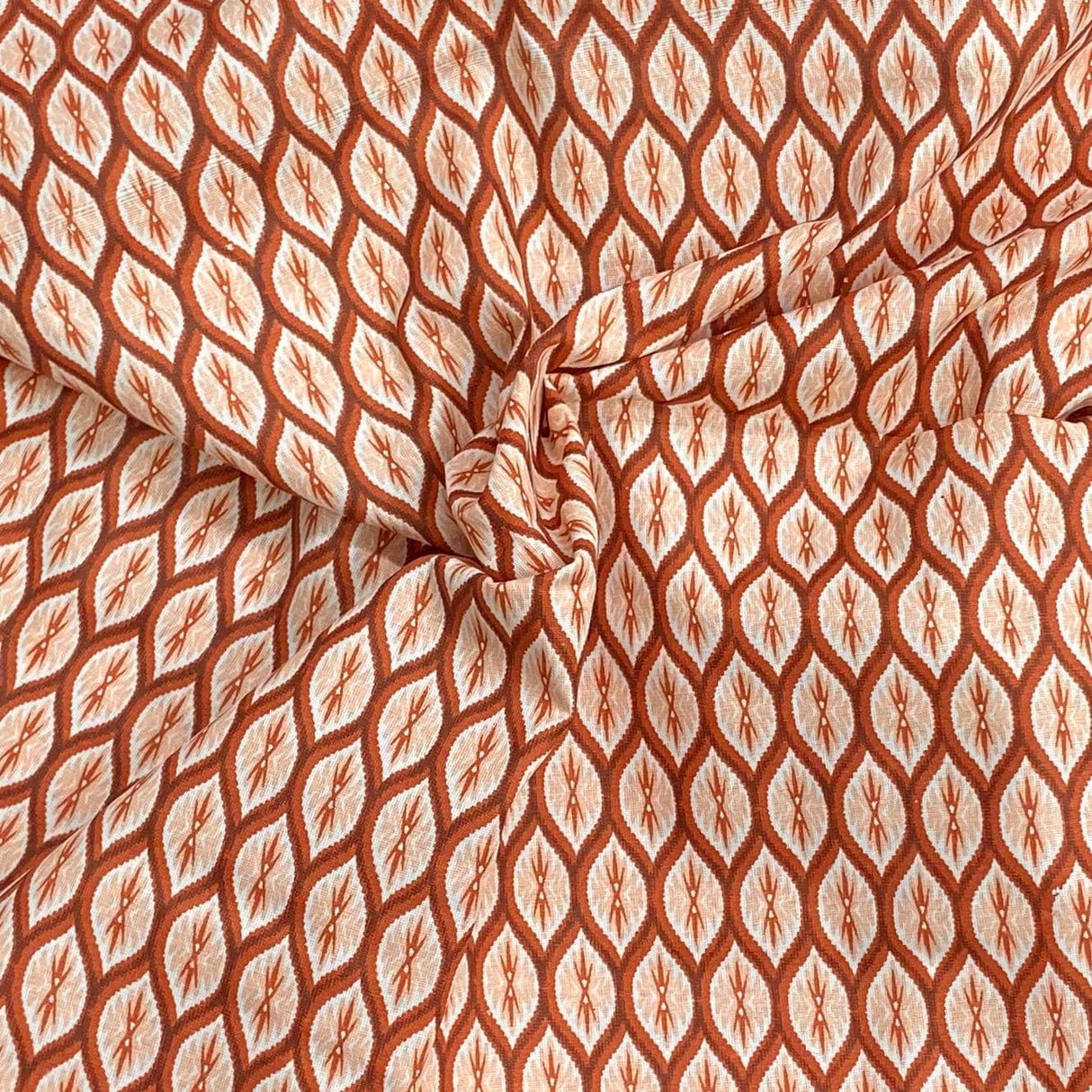 Pound A Metre 3 Metres Luxury Printed Polyester Cotton – 44" Wide- (Brown)