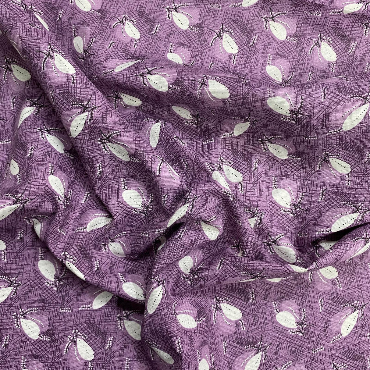 Pound A Metre 3 Metres Luxury Printed Polyester Cotton – 44" Wide- (Grape Leaf)