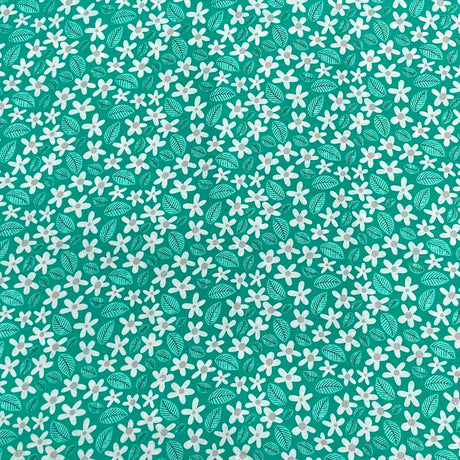 Pound A Metre 3 Metres Luxury Printed Polyester Cotton – 44" Wide- (Green Flower)