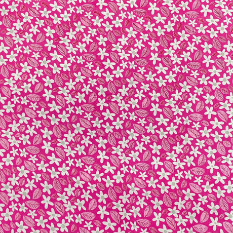 Pound A Metre 3 Metres Luxury Printed Polyester Cotton – 44" Wide- (Pink Flower)